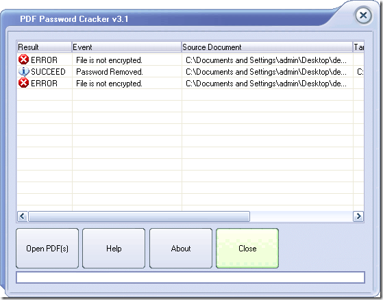 recover PDF password successfully