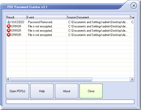 remove PDF password successfully