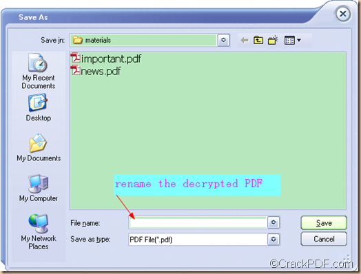 rename the decrypted PDF