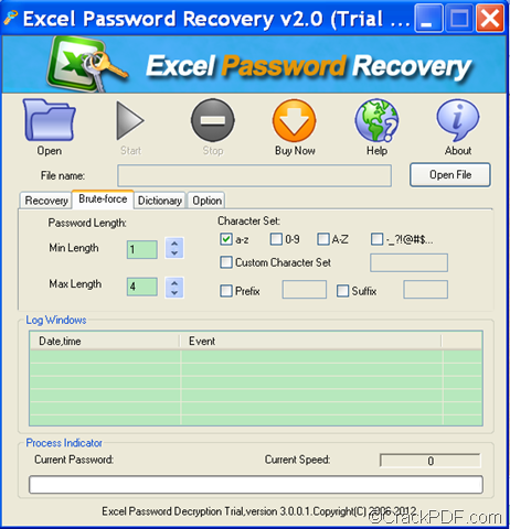 crack password for ms excel
