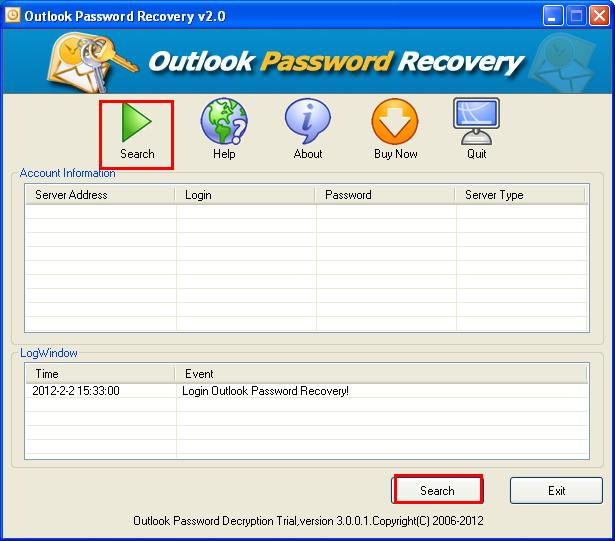 the interface of CrackPDF Email Account Cracker
